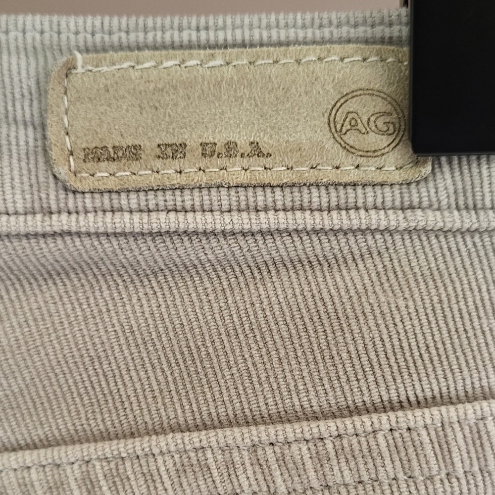 AG Adriano Goldschmied The Stevie Courdoroy Pant in light grey size 28R - Picture 4 of 8